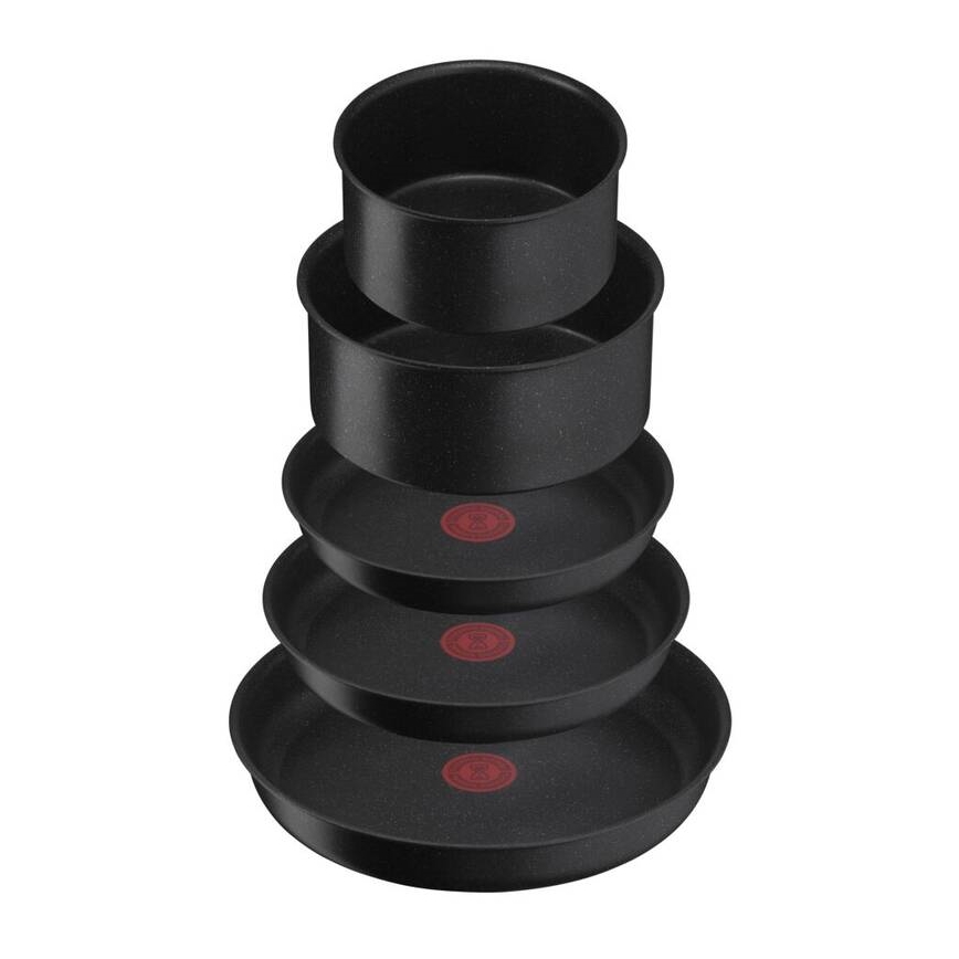 Tefal - Virtuves trauku komplekts 8 gab. INGENIO BLACK STONE