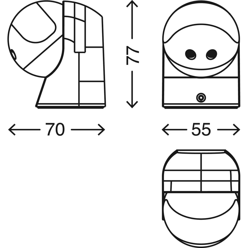 Telefunken 306404TF - Āra kustību sensors 180° IP44 sudraba