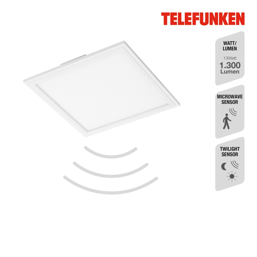 Telefunken 308606TF - LED Virsapmetuma panelis ar sensoru LED/13W/230V