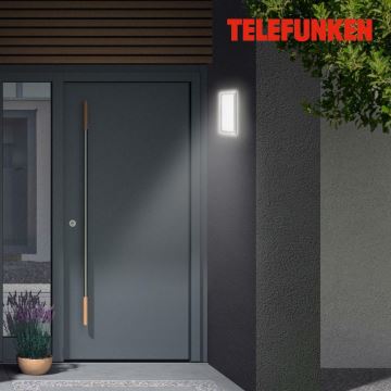 Telefunken 313604TF - LED Āra sienas lampa LED/16W/230V IP44 sudraba