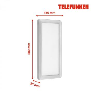 Telefunken 313604TF - LED Āra sienas lampa LED/16W/230V IP44 sudraba