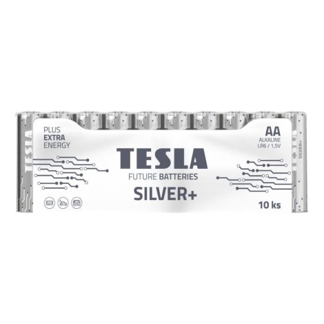 Tesla Batteries - 10 gab. Sārmaina baterija AA SILVER+ 1,5V 2900 mAh