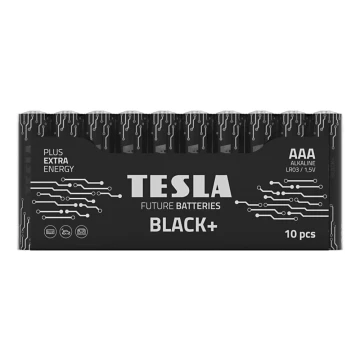 Tesla Batteries - 10 gab. Sārmaina baterija AAA BLACK+ 1,5V 1200 mAh