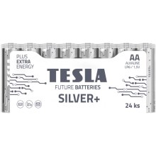 Tesla Batteries - 24 gab. Sārmaina baterija AA SILVER+ 1,5V 2900 mAh