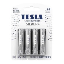 Tesla Batteries - 4 gab. Sārmaina baterija AA SILVER+ 1,5V 2900 mAh