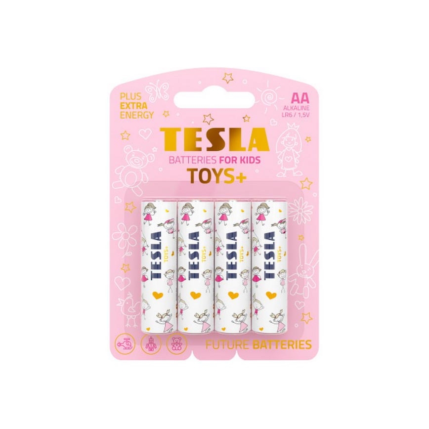 Tesla Batteries - 4 gab. Sārmaina baterija AA TOYS+ 1,5V 2900 mAh