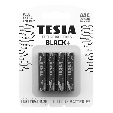 Tesla Batteries - 4 gab. Sārmaina baterija AAA BLACK+ 1,5V 1200 mAh