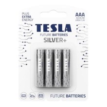 Tesla Batteries - 4 gab. Sārmaina baterija AAA SILVER+ 1,5V 1300 mAh