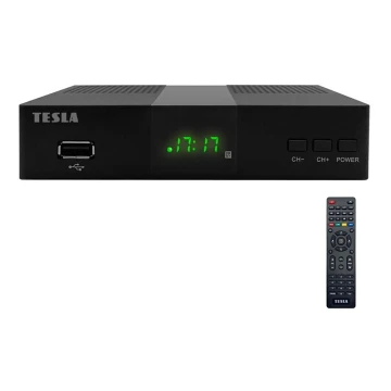 TESLA Electronics - DVB-T2 H.265 (HEVC) uztvērējs 2xAAA + tālvadības pults