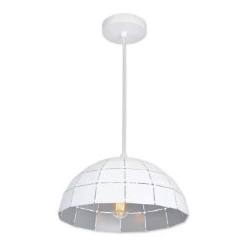 Top Lampa Apolo 40B - Lustra ar auklu APOLO 1xE27/40W/230V balta/sudraba