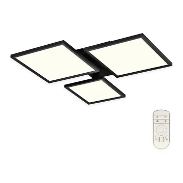 Top Light - LED Aptumšojama virsapmetuma lustra MERKUR LED/50W/230V 3000-6500K melna + tālvadības pults