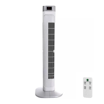 Torņveida  ventilators ar temperatūras  indikatoru un tālvadības pulti 55W/230V