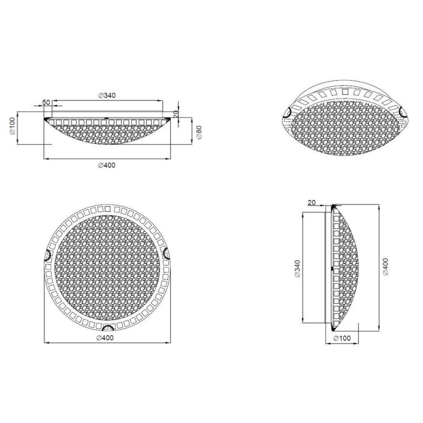 Trio - LED Aptumšojama griestu lampa MOSAIQUE LED/20W/230V