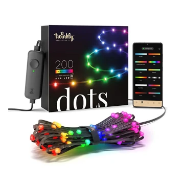 Twinkly - LED RGB Āra aptumšojama josla DOTS 200xLED 10 m IP44 WiFi