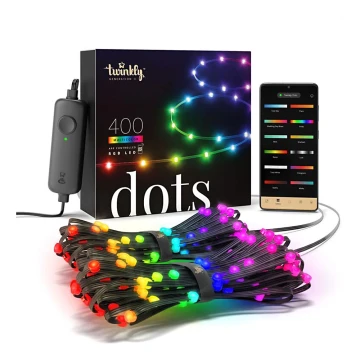 Twinkly - LED RGB Āra aptumšojama josla DOTS 400xLED 20 m IP44 Wi-Fi