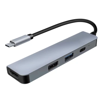 USB-C mezgls 4in1 Power Delivery 100W un HDMI 4K