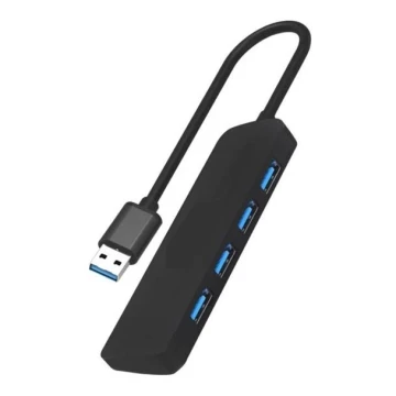 USB Sadalītājs 4xUSB-A 3.0 melns