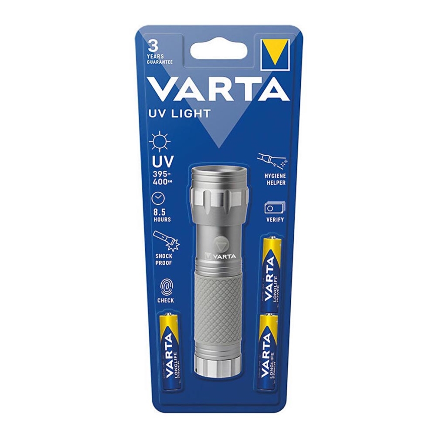 Varta 15638101421 - LED Lukturis UV LIGHT UV/3xAAA