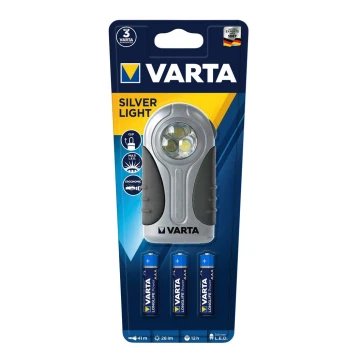 Varta 16647101421 - LED Hand flashlight SILVER LIGHT LED/3xAAA