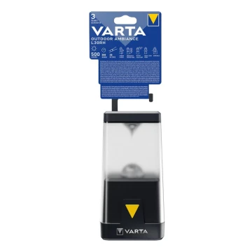 Varta 18666101111 -LED Aptumšojama kempinga lampa OUTDOOR AMBIANCE LED/3xAA