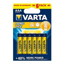 Varta 4103 - 6 gab Alkaline batteries LONGLIFE EXTRA AAA 1,5V