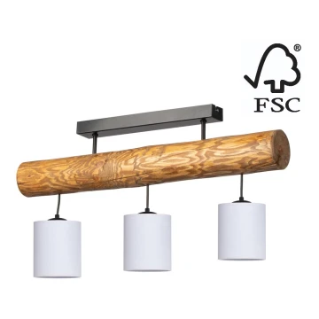 Virsapmetuma lustra FORESTA 3xE27/25W/230V priede - FSC sertifikāts