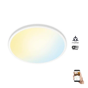 WiZ - LED Aptumšojama griestu lampa SUPERSLIM LED/22W/230V 2700-6500K Wi-Fi balta