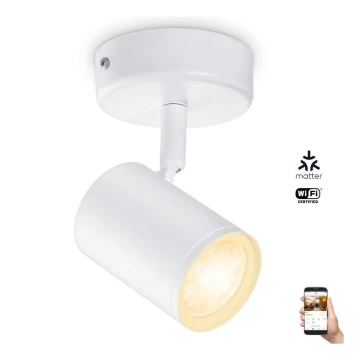 WiZ - LED Aptumšojams starmetis IMAGEO 1xGU10/4,9W/230V 2700-6500K CRI 90 Wi-Fi balts