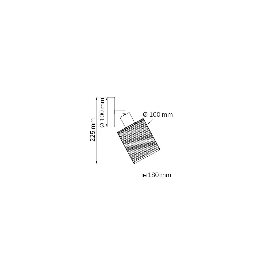 Wofi 12106 - Sienas starmetis CHEVAL 1xE14/28W/230V melna/zelta