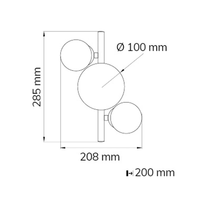 Wofi 4014.03.14.9000 - LED Sienas lampa VILLA 3xG9/3W/230V