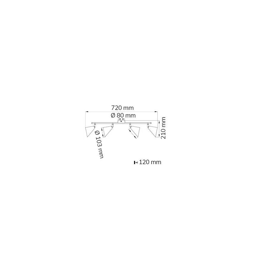 Wofi 70108G - Starmetis GLORIA 4xE14/28W/230V