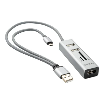 Yenkee - USB Sadalītājs 2.0 un  OTG un karšu lasītājs