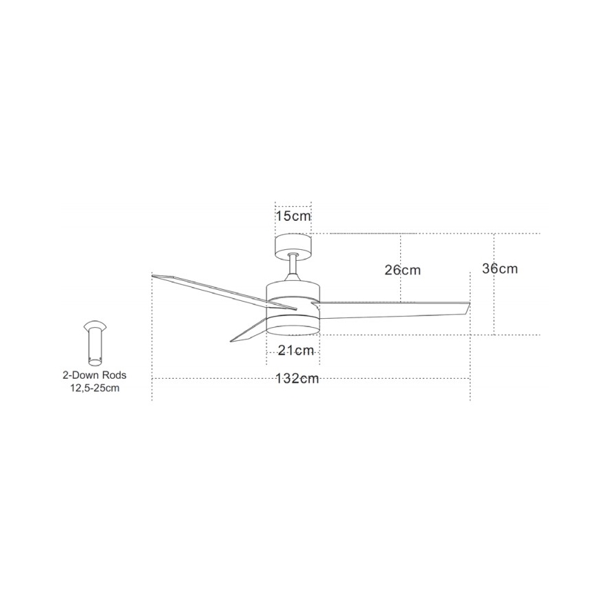 Zambelis 19134 - LED Griestu ventilators LED/15W/230V 3000/4000/6000K hroms + tālvadības pults