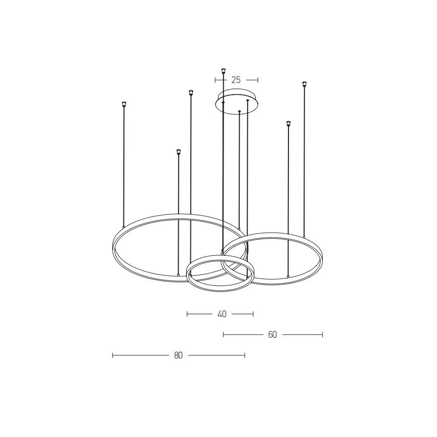 Zambelis 1956-D - LED Aptumšojama lustra ar auklu LED/136W/230V