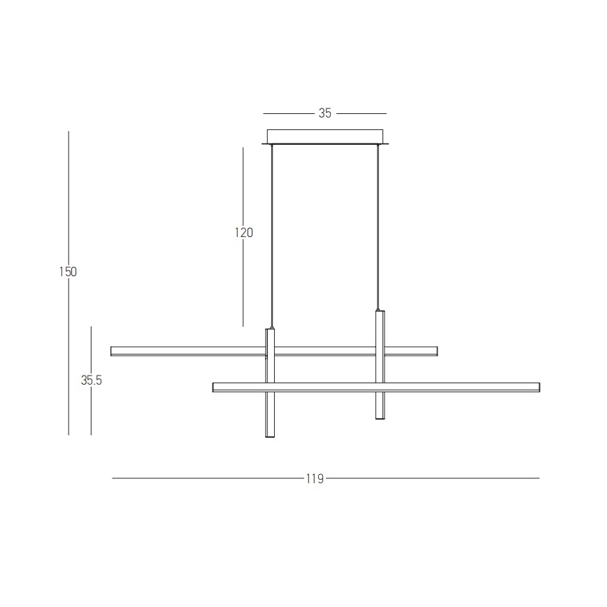 Zambelis 22022 - LED Aptumšojama lustra ar auklu LED/41W/230V zelta