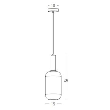 Zambelis 22070 - Lustra ar auklu 1xE27/40W/230V d. 15 cm zelta