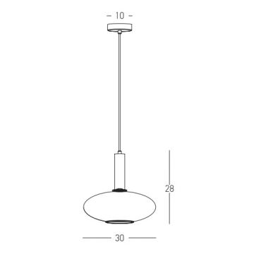 Zambelis 22072 - Lustra ar auklu 1xE27/40W/230V d. 30 cm zelta