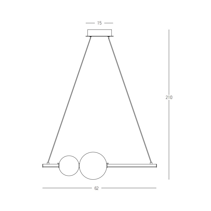 Zambelis 22109 - LED Aptumšojama lustra ar auklu LED/11W/230V melna