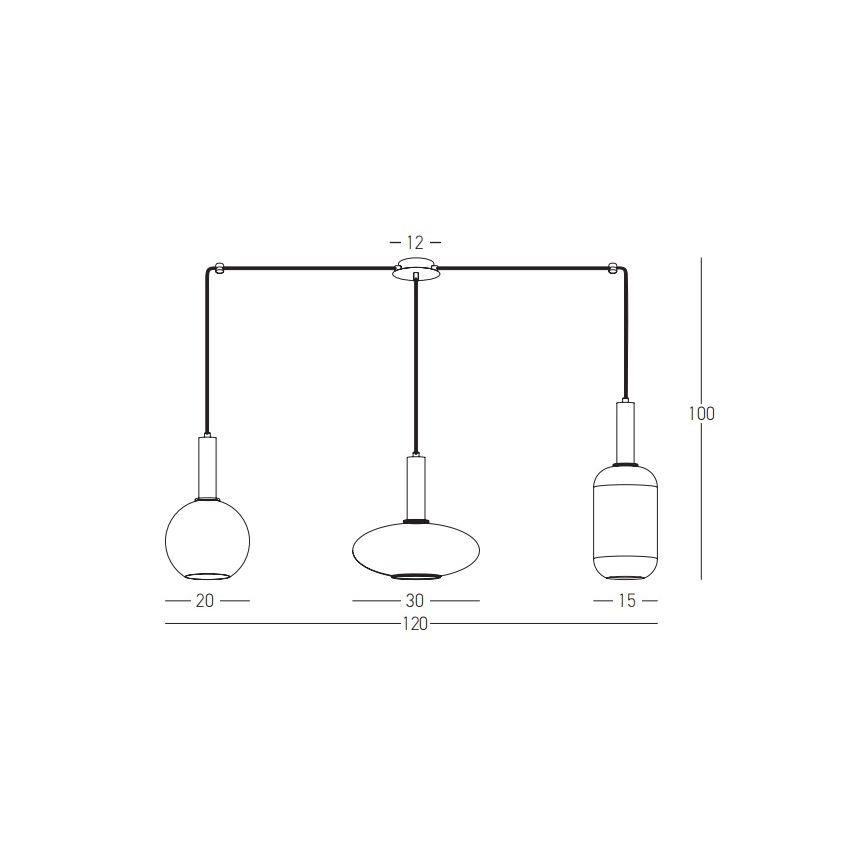 Zambelis 22151 - Lustra ar auklu 3xE27/40W/230V zelta