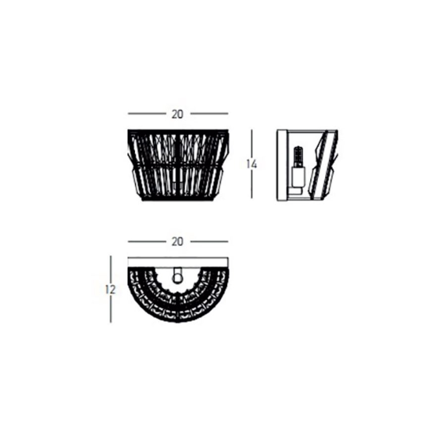 Zambelis 23050 - Kristāla sienas lampa 1xG9/5W/230V misiņš