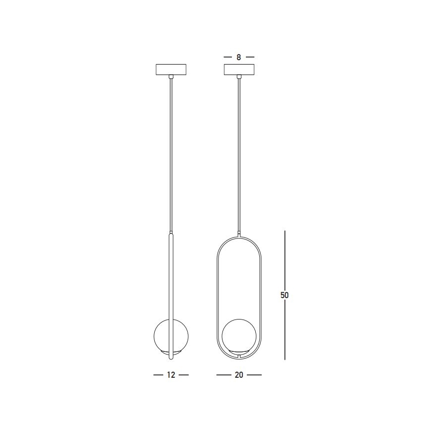 Zambelis 23135 - Lustra ar auklu 1xG9/7W/230V 12x20 cm zelta