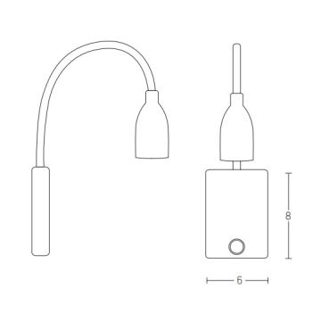 Zambelis H33 - LED Elastīga maza lampa LED/3W/230V balta