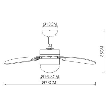 ZEVENTI - Griestu ventilators FAMARA 1xE14/60W/230V