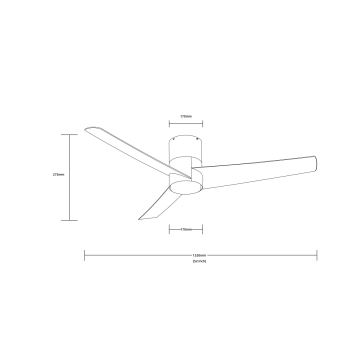 ZEVENTI - LED Griestu ventilators BARROSA LED/18W/230V Wi-Fi Tuya melna + tālvadības pults