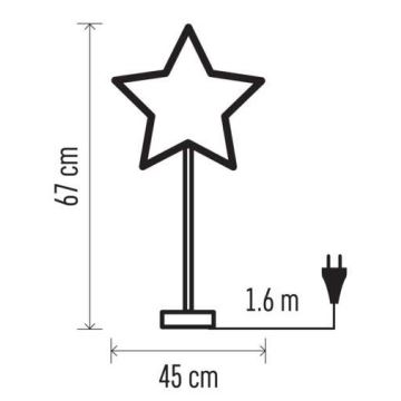 Ziemassvētku dekorācija 1xE14/25W/230V d. 45 cm balta