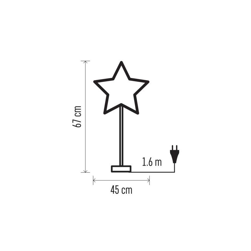 Ziemassvētku dekorācija 1xE14/25W/230V d. 45 cm balta