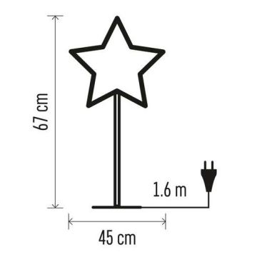 Ziemassvētku dekorācija 1xE14/25W/230V d. 45 cm zelta