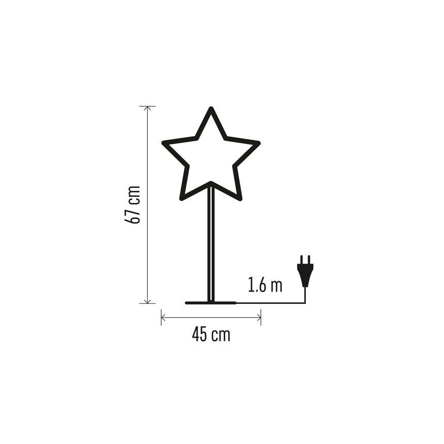 Ziemassvētku dekorācija 1xE14/25W/230V d. 45 cm zelta