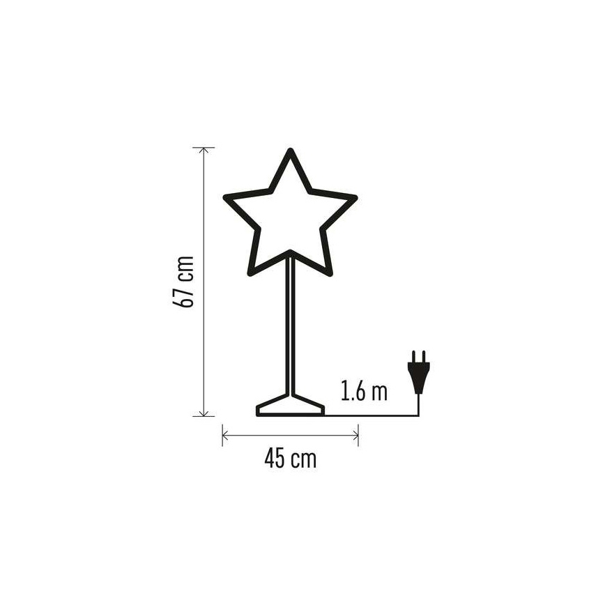 Ziemassvētku dekorācija 1xE14/25W/230V d. 45 cm zelta