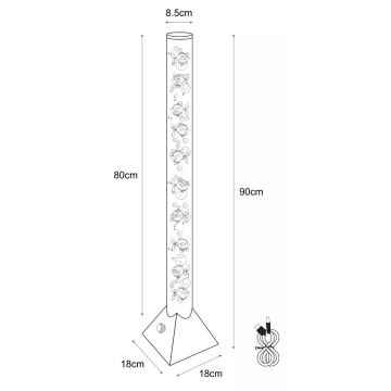 Zuma Line - LED RGB Uzlādējama grīdas stāvlampa LED/3,6W/5V